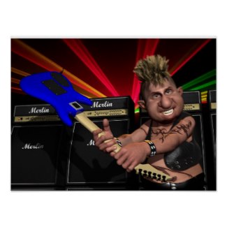 bass guitarist poster